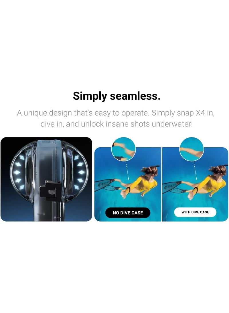 Insta360 Insta360 X4 Invisible Dive Case  Waterproof Up to 50m 164ft Dive Case only  - Image 5