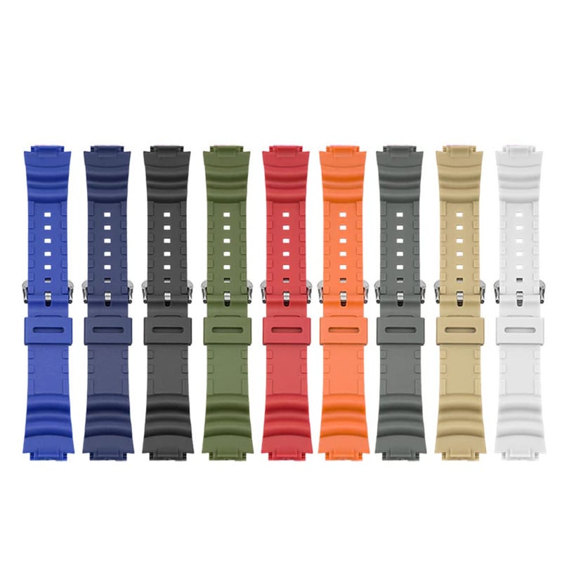 Lijinlan Men's Resin Replacement Watch Band for Casio AE-1000W AE-1200 AE-1300 AEQ-110W AQ-S800W MRW-200H SGW-300H SGW-400H W-216H W-218H W-735H Waterproof Watch Strap (NightBlue) - Image 3