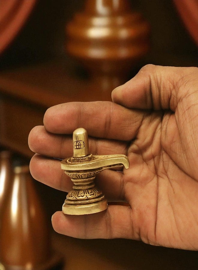 SHANTI تمثال شيفلينج نحاسي من شانتي، مناسب للعبادة المنزلية، ولتركيبه في الماندير أو المكتب، كما يُعد هدية وديكورًا. الارتفاع: 1.8 بوصة - Image 5