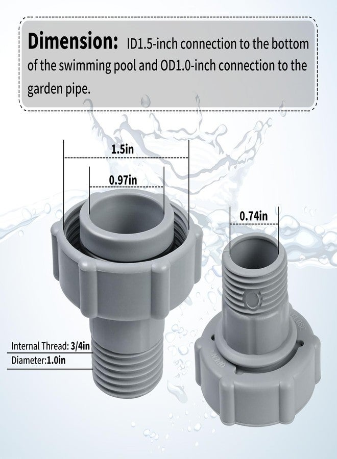 XJJ Vsttar Pool Drain Fitting, Connects to Garden Hose, Works with Coleman Pools - Image 4