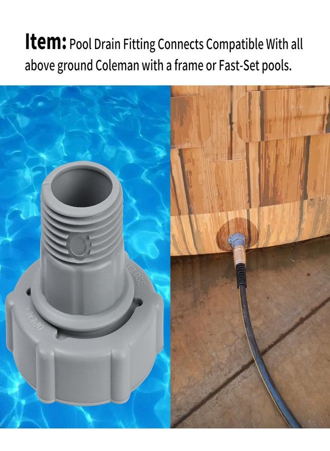 XJJ Vsttar Pool Drain Fitting, Connects to Garden Hose, Works with Coleman Pools - Image 2