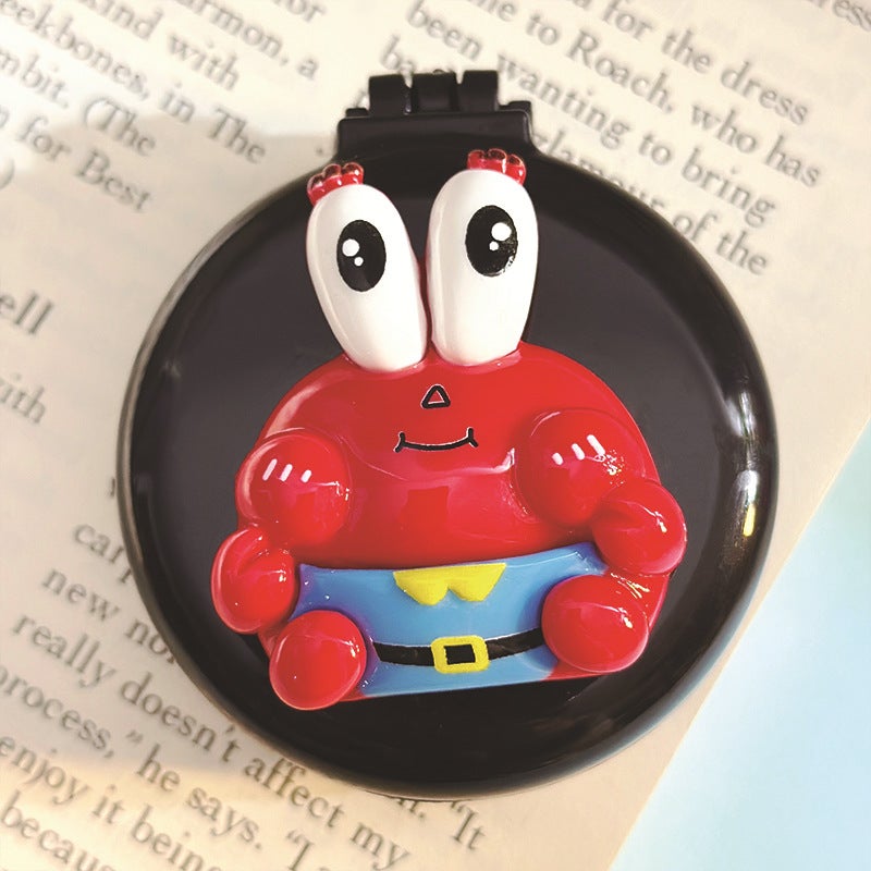 إسكدنيا Little Red Book Massage Hair Comb Student Portable Makeup Mirror Comb Home Air Capsule Comb Cute Style Air Cushion Comb Mr. crab