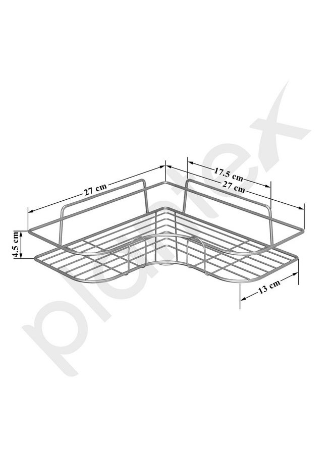 Plantex Stainless Steel Bathroom Corner Shelf for Wall Without Drill - Bathroom Accessories Holder - Pack of 2 (Chrome) - pzsku/ZC5E2C35FF708E4FAA4ACZ/45/_/1740119100/24d642d5-a8d1-4da3-beea-891708f29173