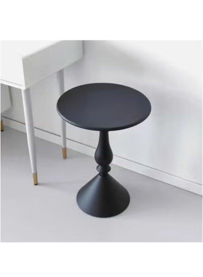 Beauenty Metal Coffee Table, Nordic Sofa Side Cabinet Living Room Home Small Coffee Table Modern Minimalist Corner, Metal Iron Outdoor Round Table Weather Resistant Anti-Rust Outdoor End Table - Image 2