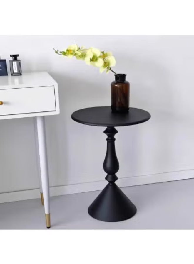 Beauenty Metal Coffee Table, Nordic Sofa Side Cabinet Living Room Home Small Coffee Table Modern Minimalist Corner, Metal Iron Outdoor Round Table Weather Resistant Anti-Rust Outdoor End Table - Image 3