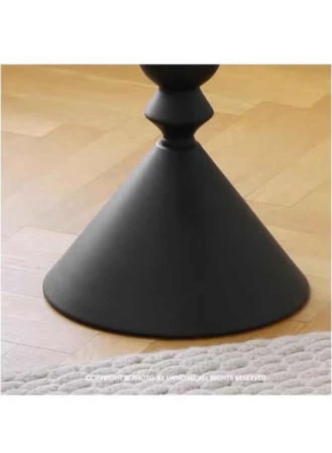 Beauenty Metal Coffee Table, Nordic Sofa Side Cabinet Living Room Home Small Coffee Table Modern Minimalist Corner, Metal Iron Outdoor Round Table Weather Resistant Anti-Rust Outdoor End Table - Image 4