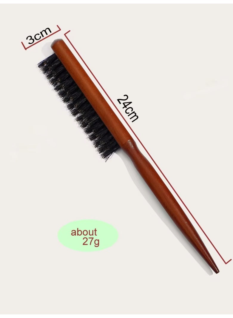 Anti-Static Wooden Teasing Brush for Professional Salon Hair Styling One Side - Image 2