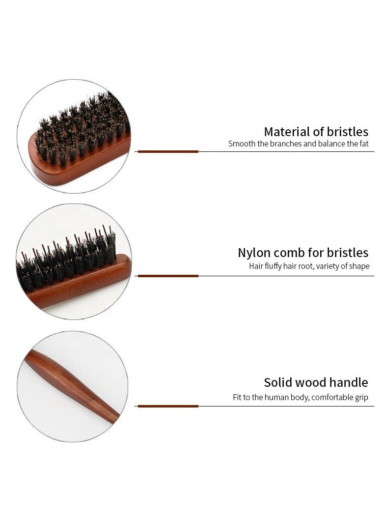 Anti-Static Wooden Teasing Brush for Professional Salon Hair Styling One Side - Image 3