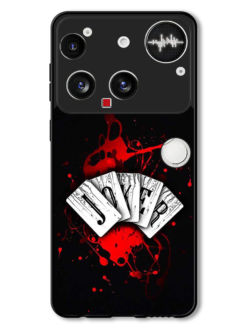 Theodor Case Compatible with Nothing Phone (3) 6.67 Inch Protection Shockproof Bumper Cover Joker Cards - Image 1