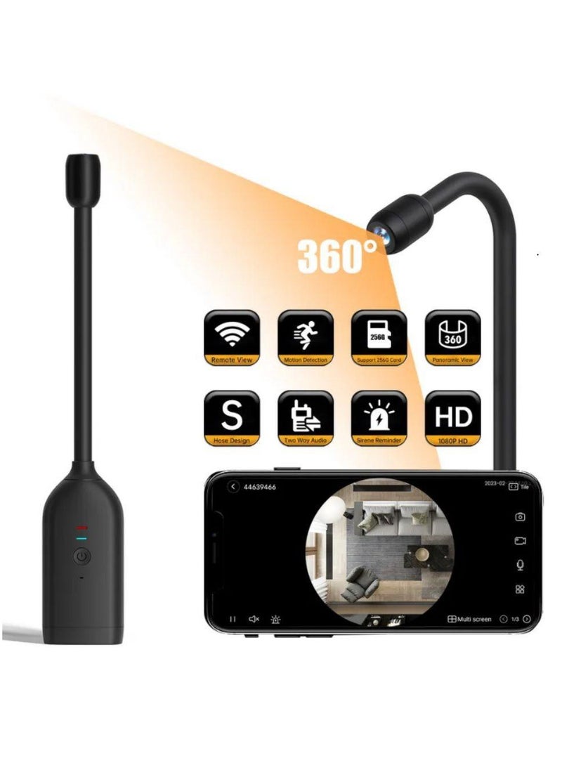 Generic 360-Degree Panoramic Hidden Camera Spy Camera Flexible and Adjustable Camera, Free Rotation Angle 1080P Camera with Motion Detection, Indoor  - Image 1