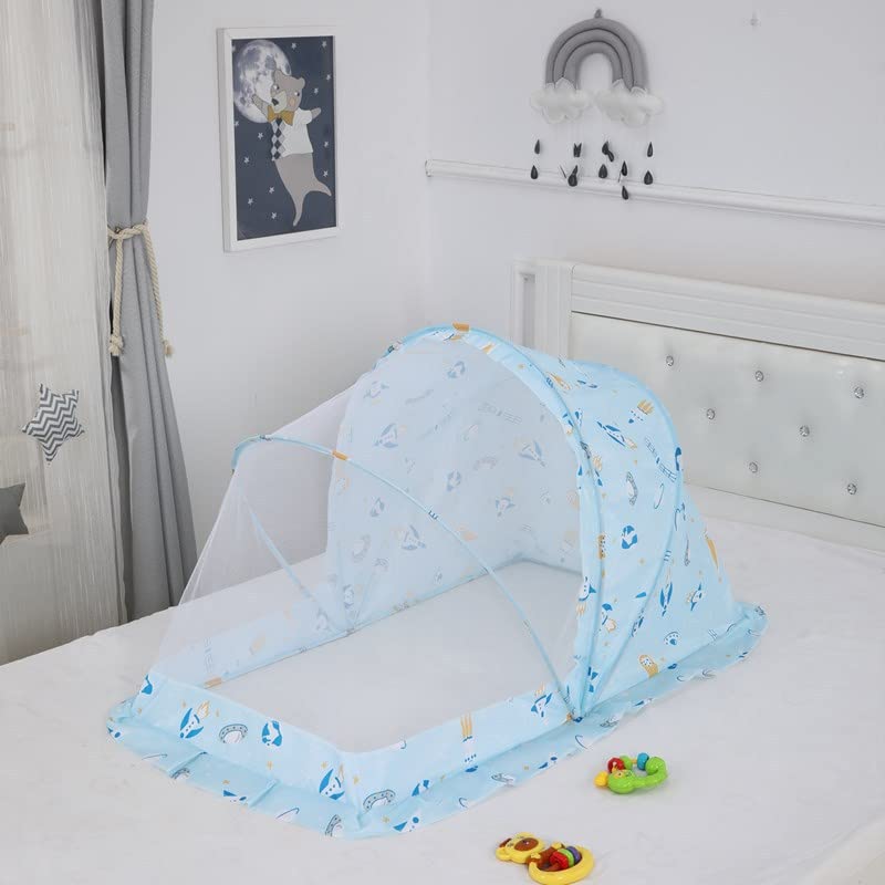 Shopurb Foldable Baby Mosquito Net, Bottomless Net for Baby, for Safe & Easy Use | Ensures Your Baby's Safe Sleep - for (0 to 24 Months) Baby (Large) - Image 1