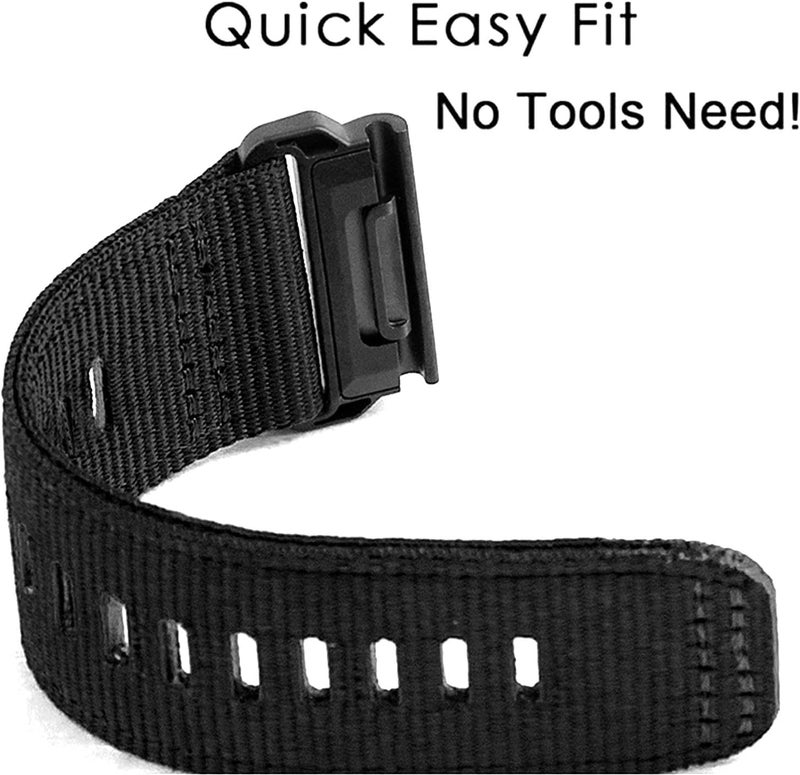 Abanen Rugged Nylon Watch Bands for Garmin Fenix 7X / Fenix 6X / Fenix 5X/Enduro 2, Quick Fit 26mm Adjustable Woven Nylon Sports Wrist Strap with Stainless Steel Clasp for Tactix 7 Pro, epix Pro 51mm - Image 4
