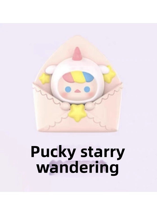 Bubble Mart POP BEAN Love Letter Valentine's Day Cute Series Doll Bubble Mart Cute Sitting Blind Box-Color:Bicky [Valentine's Day Limit]]  - Image 1