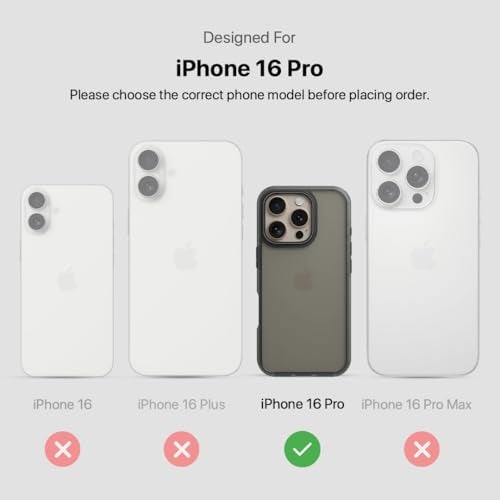 CASEGEAR Bold Pro Back Cover Case Compatible with iPhone 16 Pro | 14.8 Feet Drop Protection | 360° Complete Protection | Shockproof & Scratch Resistant | Black - Image 2