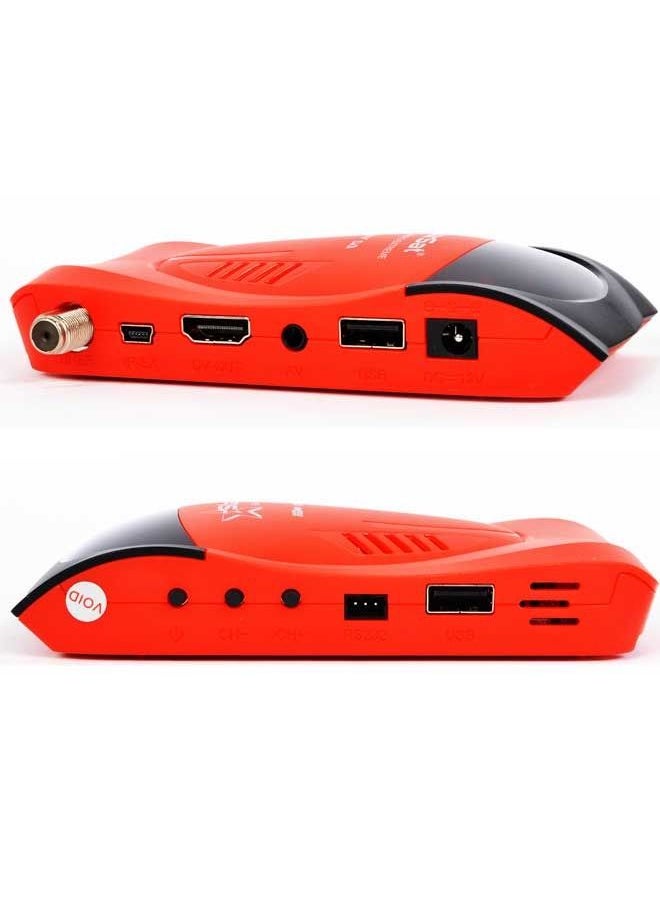 StarSat - StarSat SR-490HD Full HD DVBS2 Satellite Receiver 5000 Channels PVR Black Red - Image 1