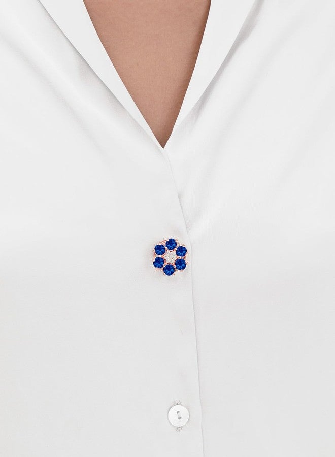 مينوتيا أزرار قمصان نسائية أنيقة من مينوتيا | أزرار قمصان أنيقة للنساء والفتيات، لون ذهبي وردي_MNT0467BL_RG - Image 4