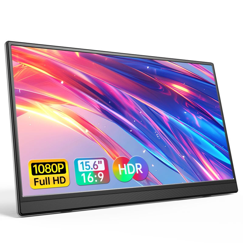 Anyuse Portable Monitor 15.6 Inch 1080P USB-C HDMI Ultra-Slim Travel Monitor with Kickstand, for Laptop, PC, Mac Phone, PS, Xbox, Swich IPS Ultra-Thin Zero Frame Gaming - Image 1