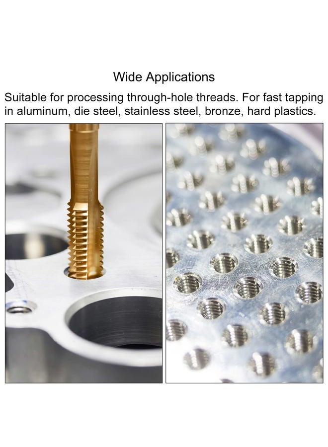 uxcell M4 x 0.7 Spiral Point Thread Tap and 3.3mm Drill Bit Set, Metric Titanium Plated Cobalt High Speed Steel Machine Screw Thread Tap Threading Tool - Image 5