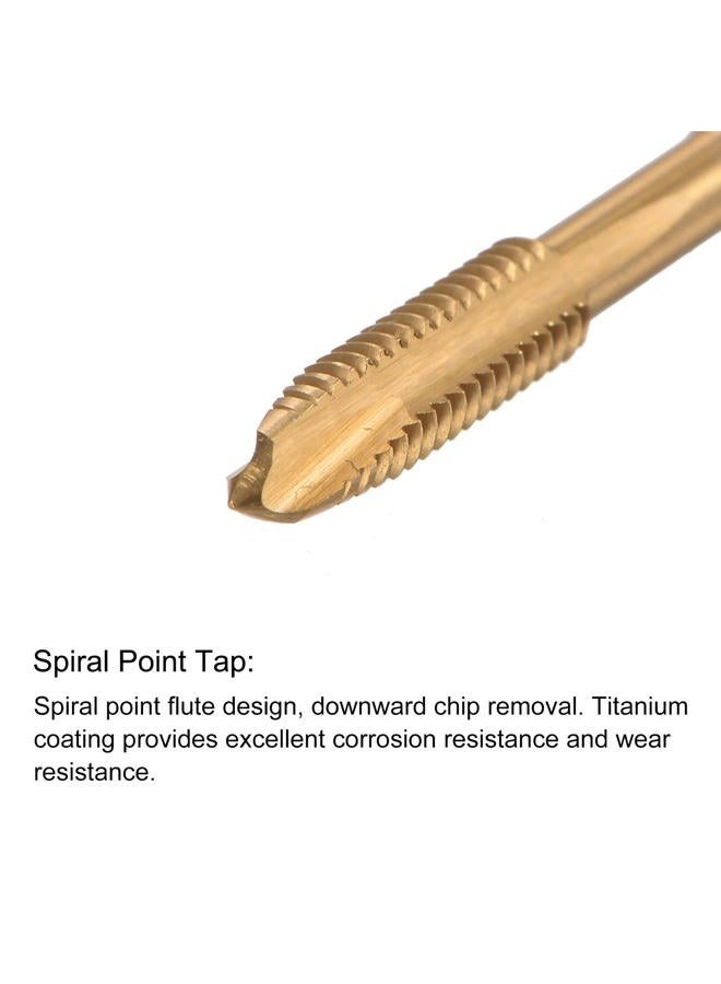 uxcell M4 x 0.7 Spiral Point Thread Tap and 3.3mm Drill Bit Set, Metric Titanium Plated Cobalt High Speed Steel Machine Screw Thread Tap Threading Tool - Image 3