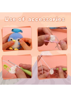 Arabest Weaving Penguin, Doll Material Pack, Hook Hook Music, Handmade, DIY Knitted Wool, Purple  - Image 2