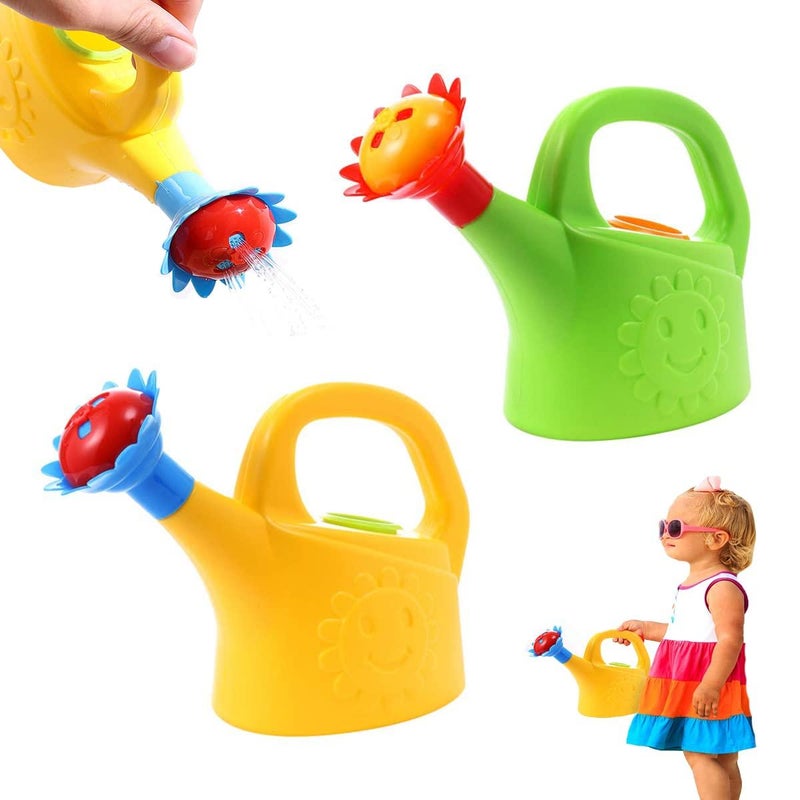 Watering Can – Yellow + Green, 2 Colors, Plastic Garden Watering Pot, Small for Indoor Plants