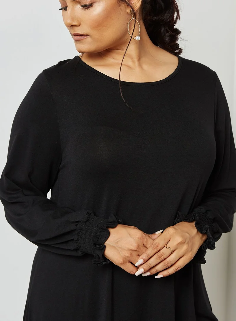 EVANS Longline Shirred Top