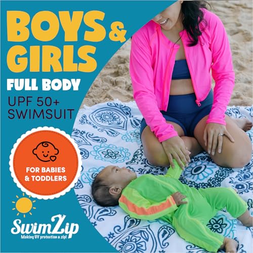 SwimZip Girls' Long-Sleeve UPF 50+ Swimsuit for Baby, Toddler, & Little Girls - Image 5