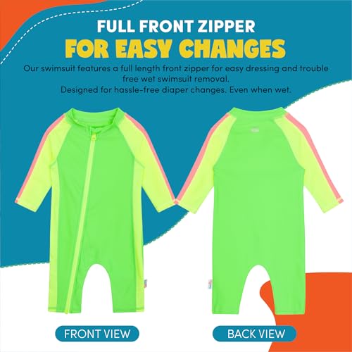 SwimZip Girls' Long-Sleeve UPF 50+ Swimsuit for Baby, Toddler, & Little Girls - Image 4
