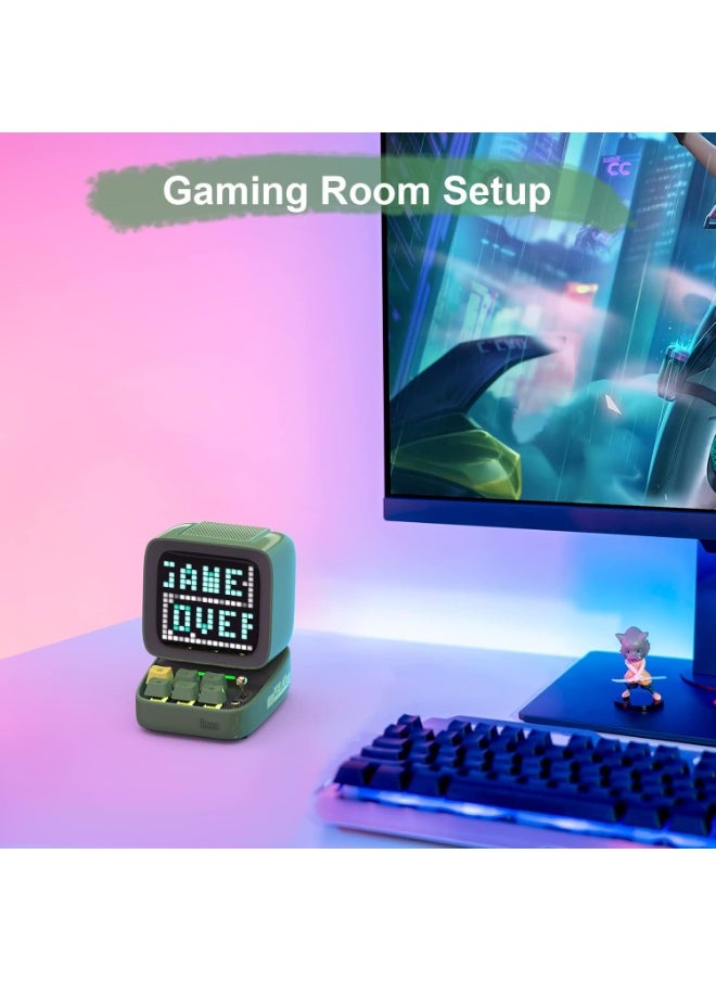 Divoom Divoom Ditoo – Retro Pixel Art Bluetooth Speaker with 16x16 LED Screen and App Control - Green  - Image 2