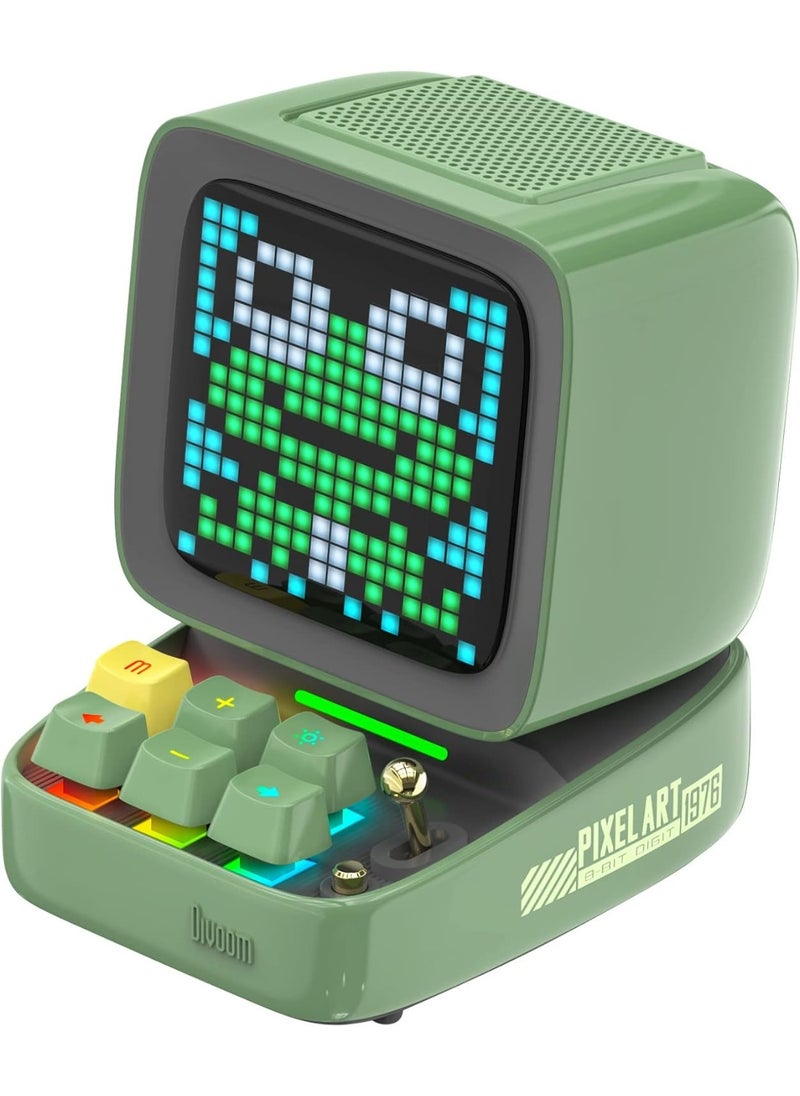 Divoom Divoom Ditoo – Retro Pixel Art Bluetooth Speaker with 16x16 LED Screen and App Control - Green  - Image 1