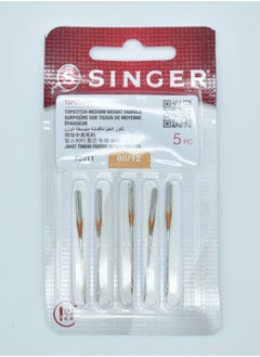 SINGER SINGER TOP STITCH NEEDLE SIZE 80/12 METALIC THREAD (LARGE EYE) (PACK OF 5 NEEDLE) BRAZIL 