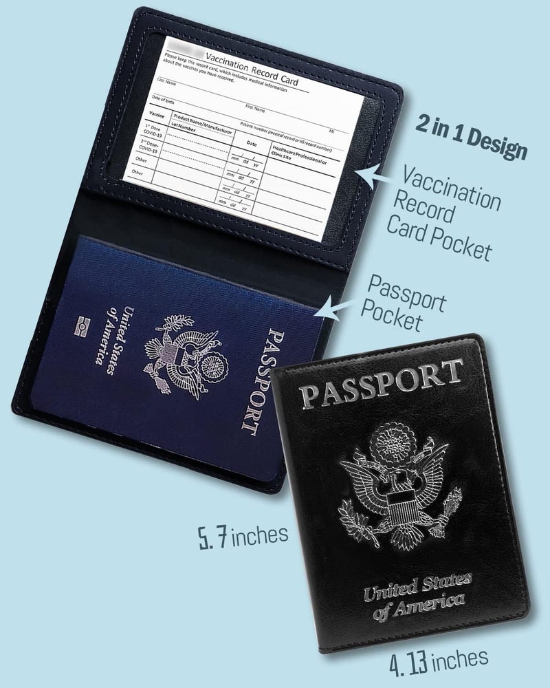 Sizobi Leather Passport Holder,International Travel Must Haves Travel Accessories for Women Men, Cruise Ship Essentials, Travel Gifts - Image 3