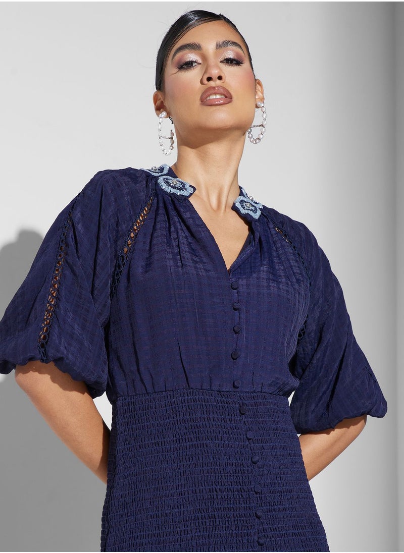 Threadz by Ajooni - Button Detail Dress - Image 1
