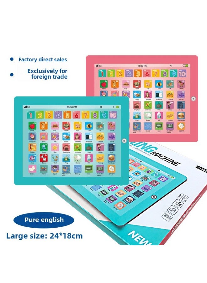 Large English Tablet Learning Machine Children's Simulation IPAD Point Reading Early Education Story Machine Intelligence Development Toys-Color:Large Vertical Screen Pink-26 - Image 3