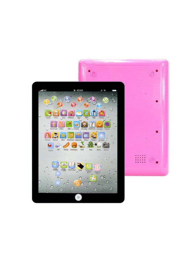 Large English Tablet Learning Machine Children's Simulation IPAD Point Reading Early Education Story Machine Intelligence Development Toys-Color:Large Vertical Screen Pink-26 - Image 1