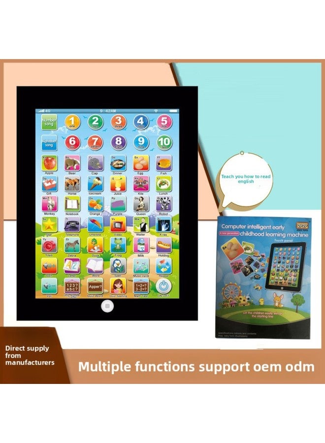 Large English Tablet Learning Machine Children's Simulation IPAD Point Reading Early Education Story Machine Intelligence Development Toys-Color:Large Vertical Screen Pink-26 - Image 2