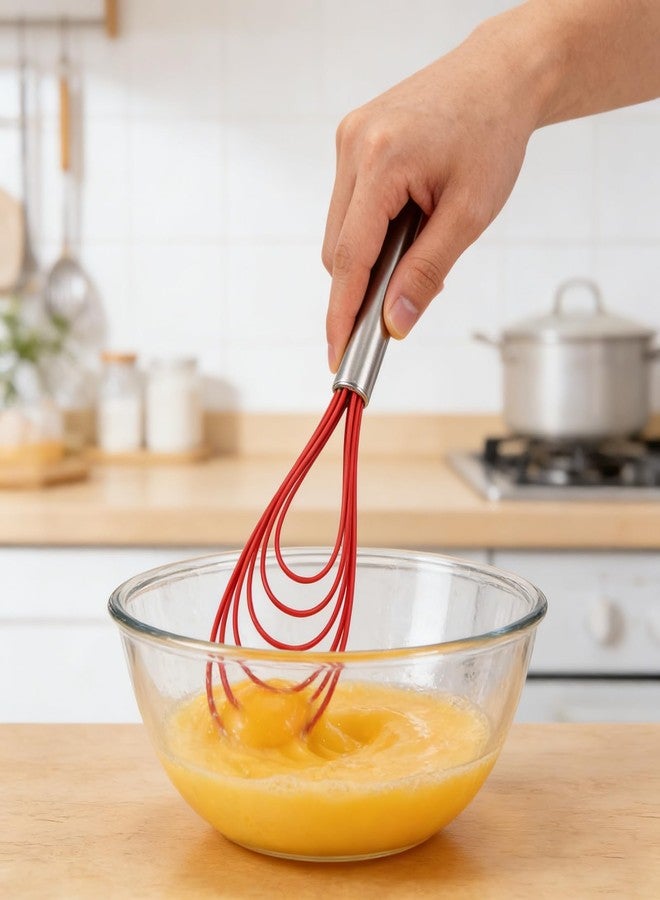 RUIFYRAY Flat Metal Whisk Set of 3, Stainless Steel Flat Whisk, Wire Egg Utensils Whisk for Cooking, Blending, Beating, Frothing & Stirring - Image 4