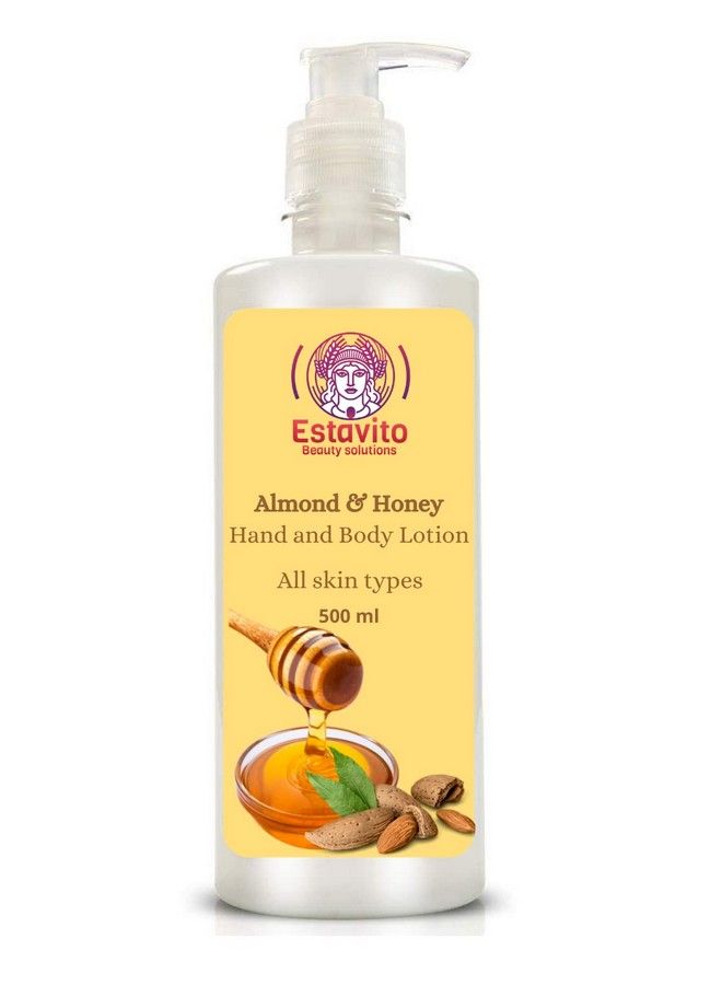 ESTAVITO Almond Lotion With Honey 500 Ml ;Non Sticky Formulation; Brightens And Lightens The Skin; For All Skin Types; - Image 2