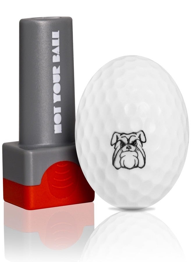 QUBI Golf Ball Stamp, Golf Ball Stamper, Reusable Self-Inking Golf Ball Stamp Marker to Identify Golf Balls, Golf Gifts Golf Accessories for Men and Women Golfers (Bull Dog) - Image 1