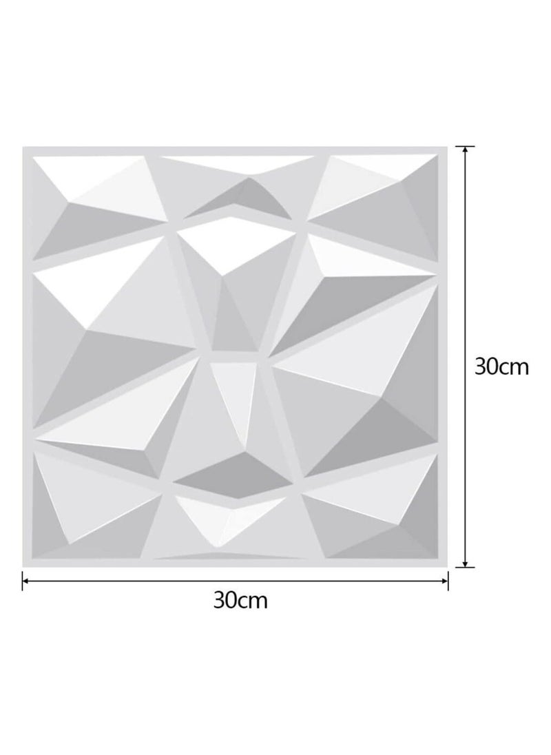 12 قطعة من لوحات الجدران ثلاثية الأبعاد، ورق حائط بتقنية ثلاثية الأبعاد من PVC، تصميم ماسي ثلاثي الأبعاد لتغطية الجدران الديكورية، كل لوح بقياس 30 × 30 سم، لون أبيض مطفي، مناسب لديكور المنزل والمكتب. - pzsku/ZC5E3D6E2ED61EADEFFFBZ/45/_/1722324422/f2e166c8-ef30-4c1f-9f88-43ba8fc6e283