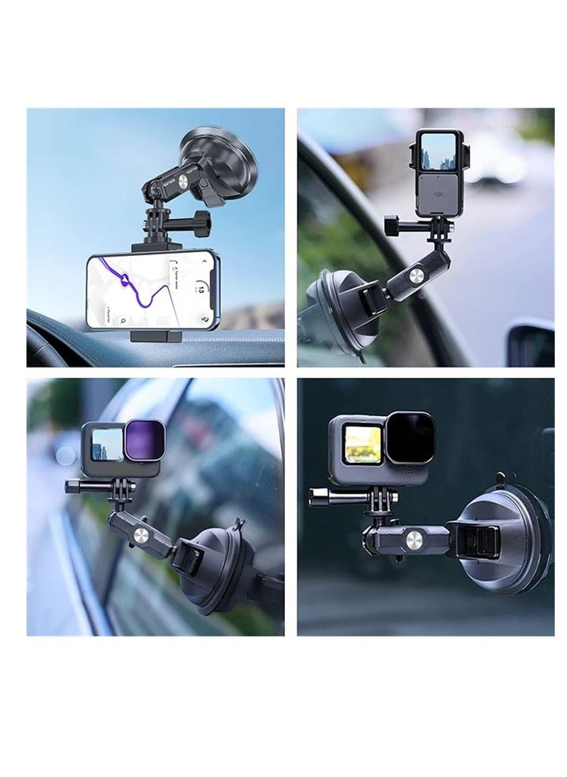 Car Suction Cup Mount for GoPro, Insta 360 Phones, Windshield Window Dashboard Holder Boats Vehicle Attach for Go Pro Max Mini Hero 11 10 9 8 7 6 5 Insta 360 X2 X3 DJI Action 2 3 Accessories - Image 5