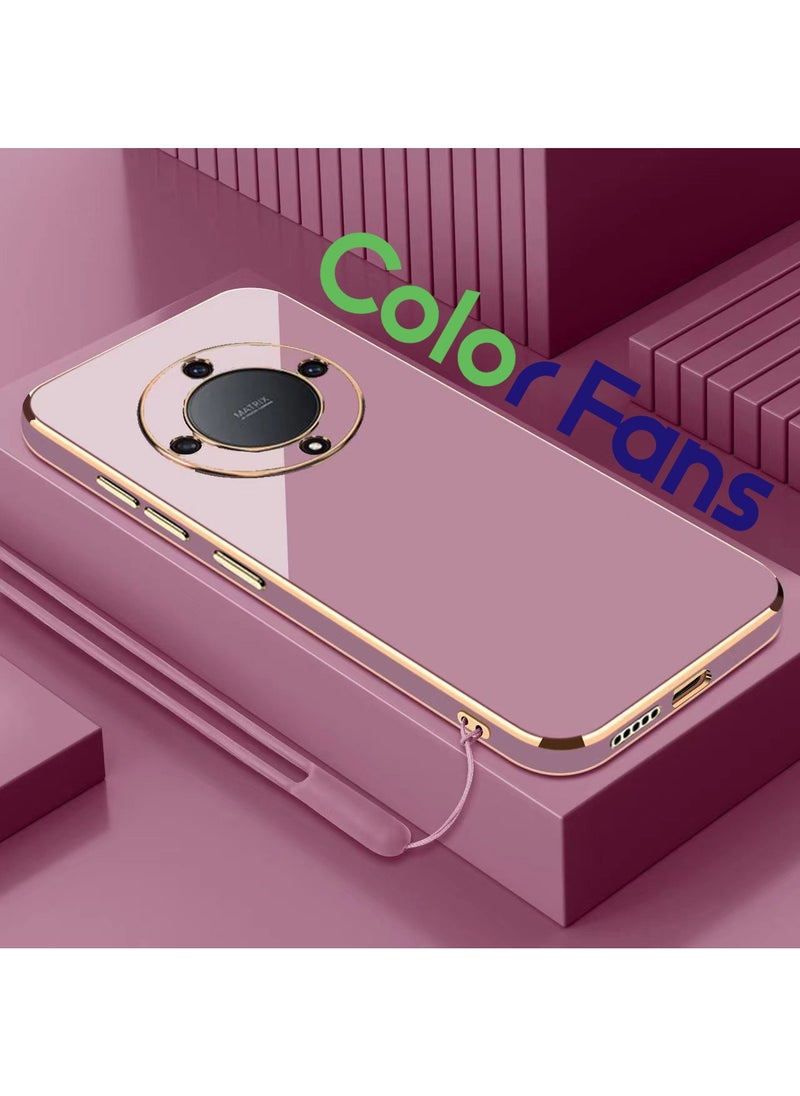 Color Fans - Mobile Phone Case for Honor X9a 5G 6.67 inch Electroplated Protective Cover Gold-Purple - Image 1