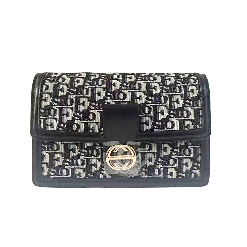 Order New Bag Women'S Trendy Retro Simple Printed Canvas Chain Small Square Bag Niche Fashion Single Shoulder Crossbody Bag - Image 1