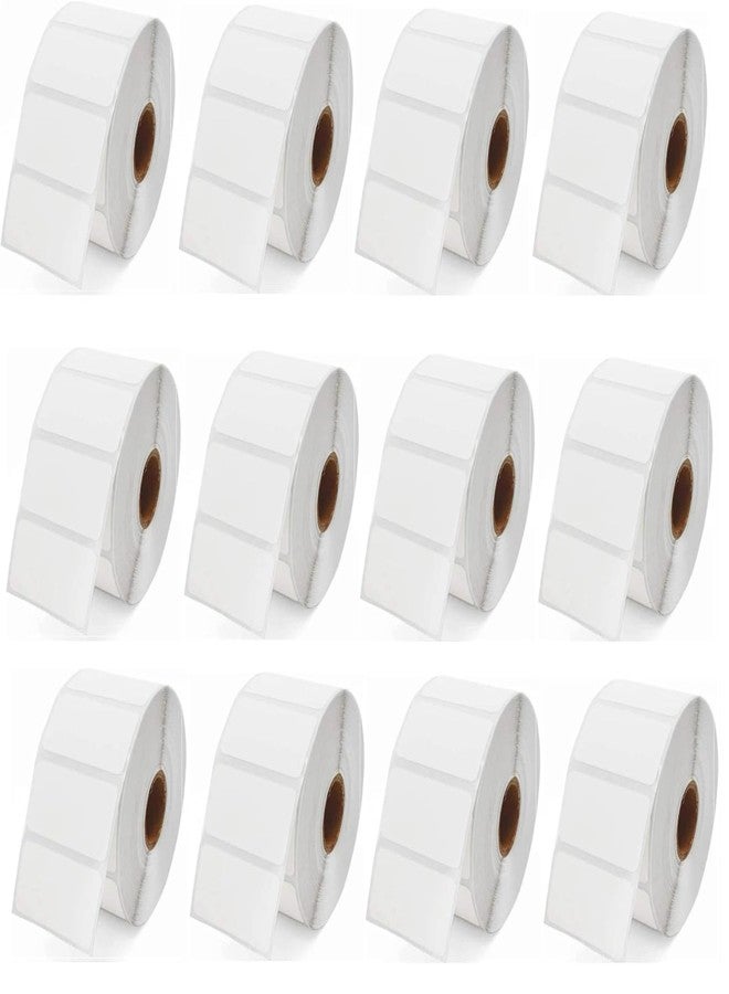 True-Ally ملصق حراري مباشر True-Ally 50x30 (قطر النواة 0.5 بوصة) ملصق باركود MRP - 500 ملصق/لفة مصمم للطابعات الحرارية الصغيرة (قطر 60 مم) (12 لفة لكل عبوة (6000 ملصق)) - Image 1