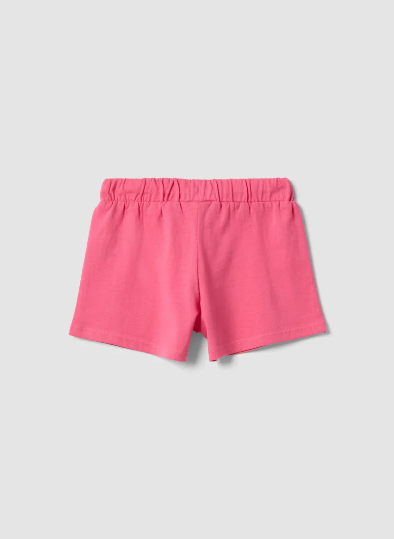 او في اس OVS Girlsâ€™ Pink Pure Cotton Shorts, Regular Fit