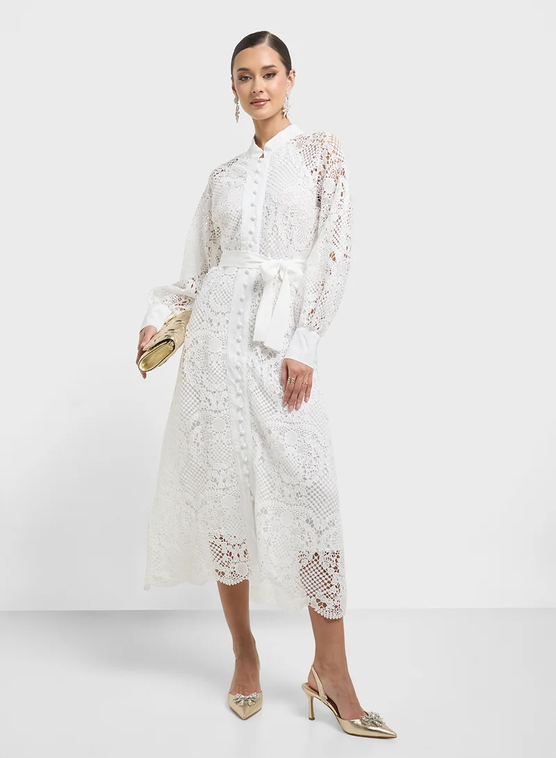 Khizana Lace Midi Dress