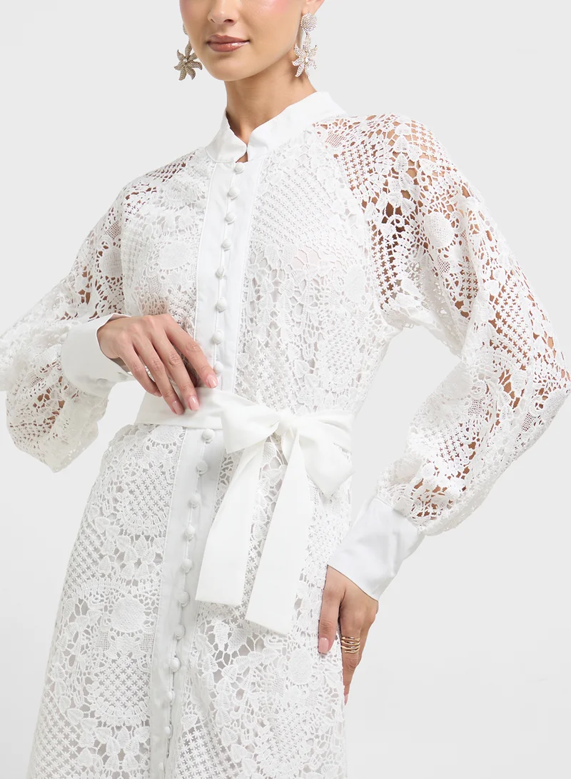 Khizana Lace Midi Dress