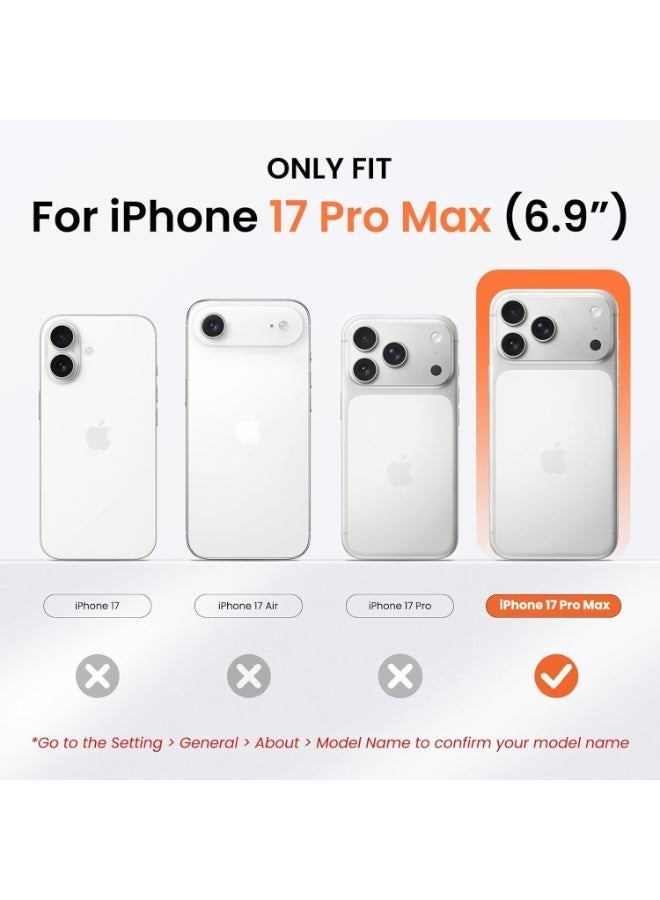 أكاليكس جراب سيليكون متوافق مع هاتف iPhone 17 Pro Max، جراب هاتف نحيف من السيليكون السائل مع طبقة حماية ثلاثية من المطاط الناعم ومقاوم للصدمات مع بطانة من مادة TPU | بني - Image 2