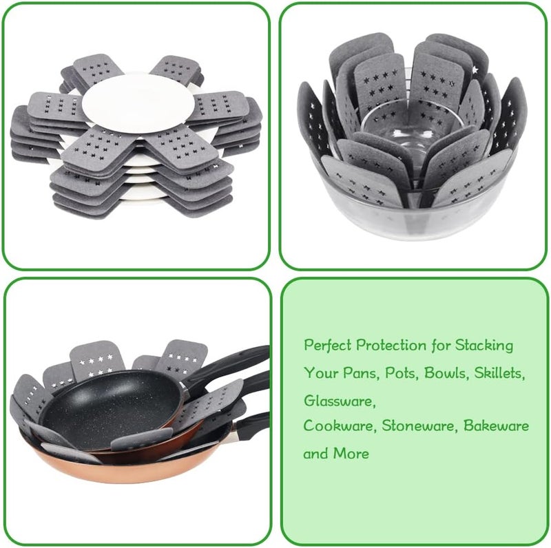 BYKITCHEN حماة المقالي مع نجوم، فواصل مقالي أكبر وأسمك، مجموعة من 9 وأحجام مختلفة 3 - Image 5