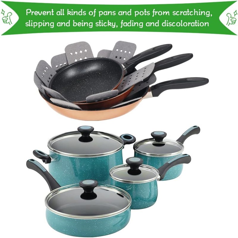BYKITCHEN حماة المقالي مع نجوم، فواصل مقالي أكبر وأسمك، مجموعة من 9 وأحجام مختلفة 3 - Image 3